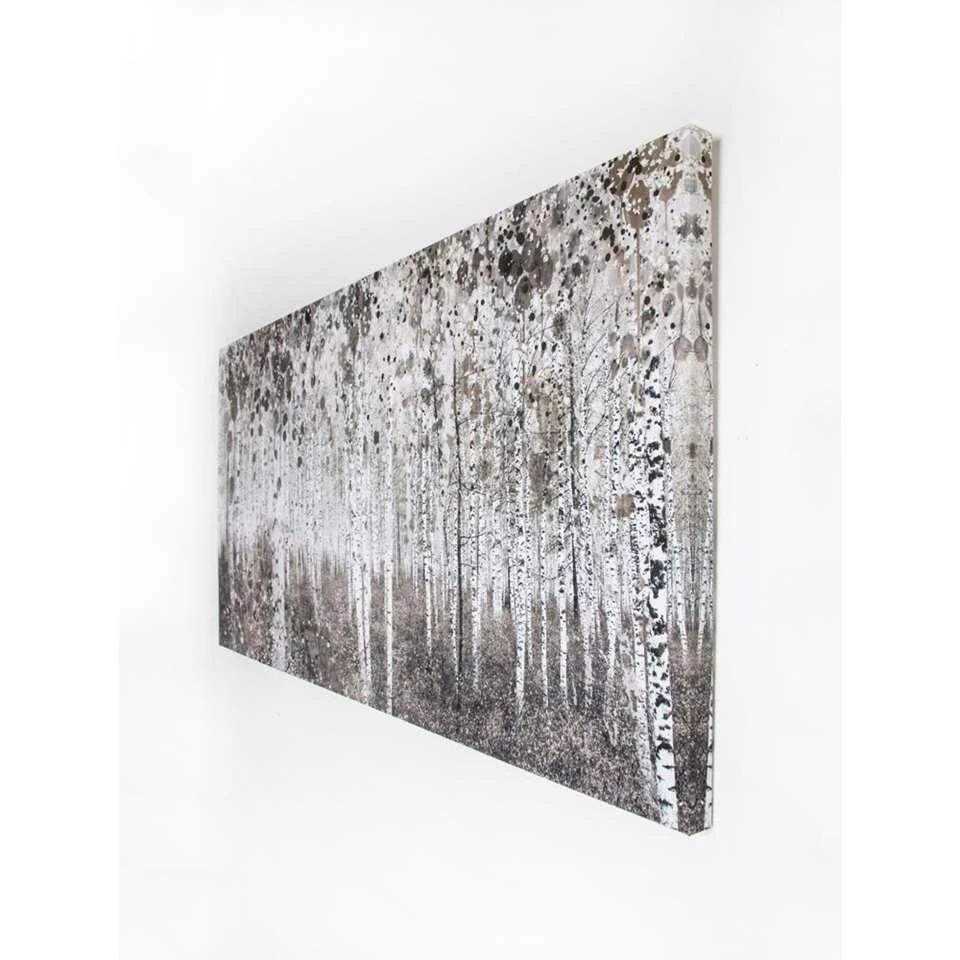 Art For The Home - Canvas - Aquarel Bos - Beige - 60x120 Cm 3 Art For The Home - Canvas - Aquarel Bos - Beige - 60x120 Cm - Afbeelding 3