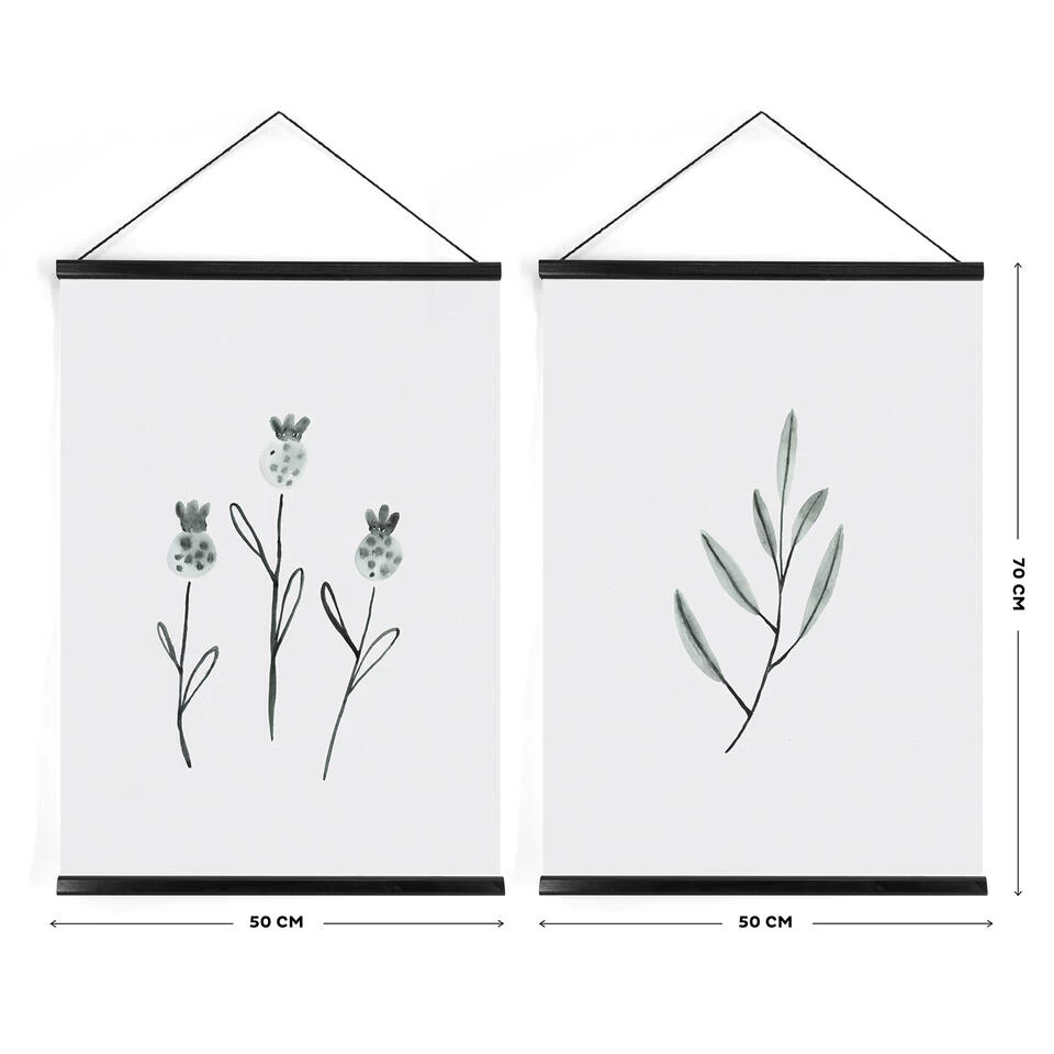 Art For The Home - Hanging Poster Set Van 2 - Botanisch Duo - 2 X 3 Art For The Home - Hanging Poster Set Van 2 - Botanisch Duo - 2 X - Afbeelding 3