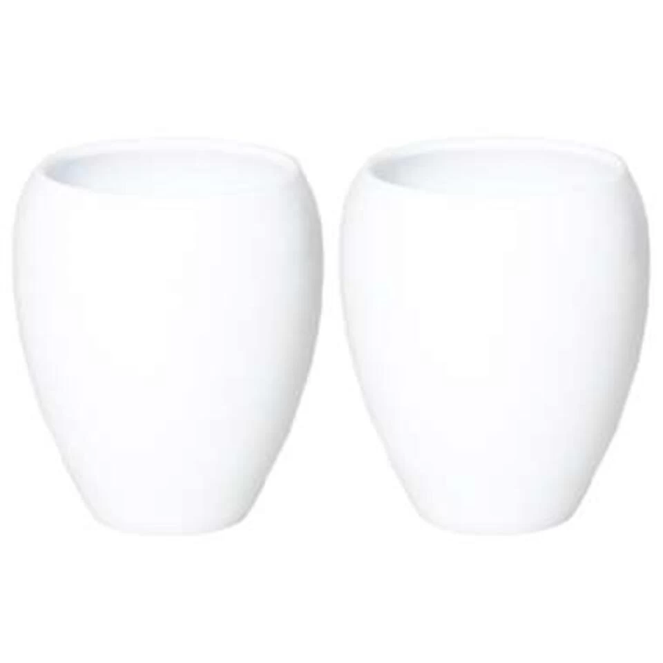 Floran Vaas - Wit - Glanzend - Keramiek - 20 X 23 Cm 2 Floran Vaas - Wit - Glanzend - Keramiek - 20 X 23 Cm - Afbeelding 2