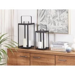 Beliani Windlichtzuilen LEPAR - Zwart Ijzer -Home Decoration Store 898b11d2b0e1410c85f625684b312b07