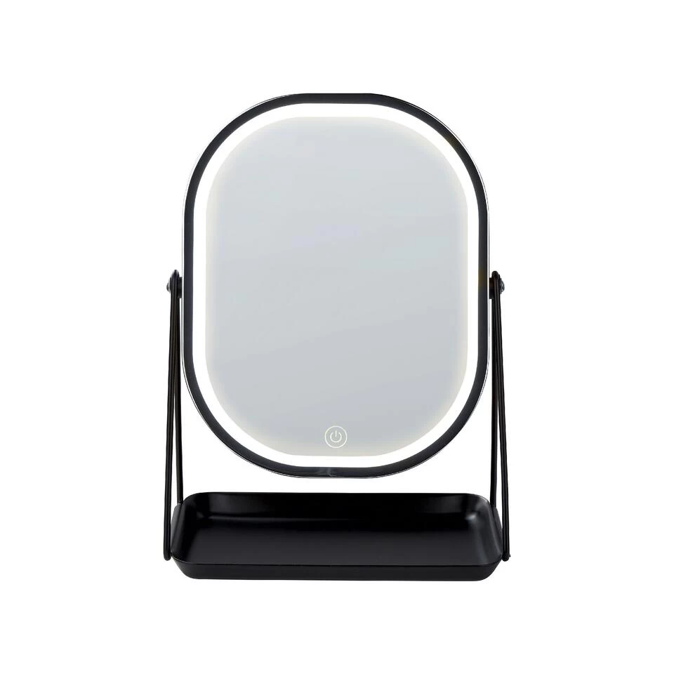 Beliani Make-up Spiegel DORDOGNE - Zilver Metaal 4 Beliani Make-up Spiegel DORDOGNE - Zilver Metaal - Afbeelding 4