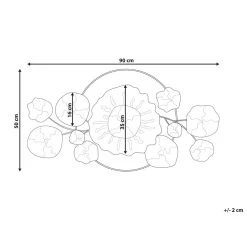 Beliani Wanddecoratie CHROMIUM - Goud Ijzer 6 Beliani Wanddecoratie CHROMIUM - Goud Ijzer -Home Decoration Store 991716528410449e94d8669a0b2c3603