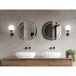 Beliani Badkamerspiegel COURSEULLES - Zilver Glas -Home Decoration Store 993a6ef57cb8463e8ef3fe5d41b4b122