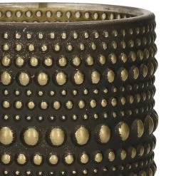 Countryfield Theelichthouder/kaarsenhouder - Zwart/goud - H8 Cm -Home Decoration Store 99bbdd53ca0b4f0e891d72683de28129