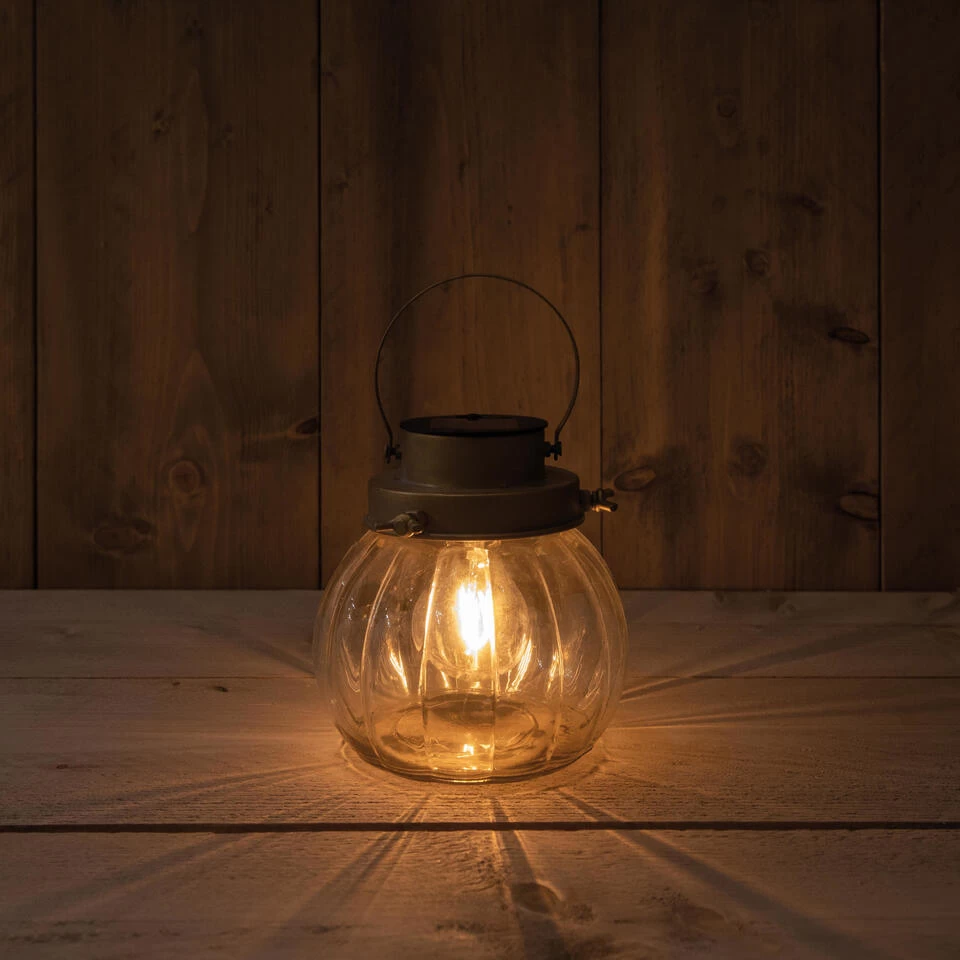 Anna's Collection Lantaarn - Solar - Glas - Met Hengsel - 15 Cm 4 Anna's Collection Lantaarn - Solar - Glas - Met Hengsel - 15 Cm - Afbeelding 4