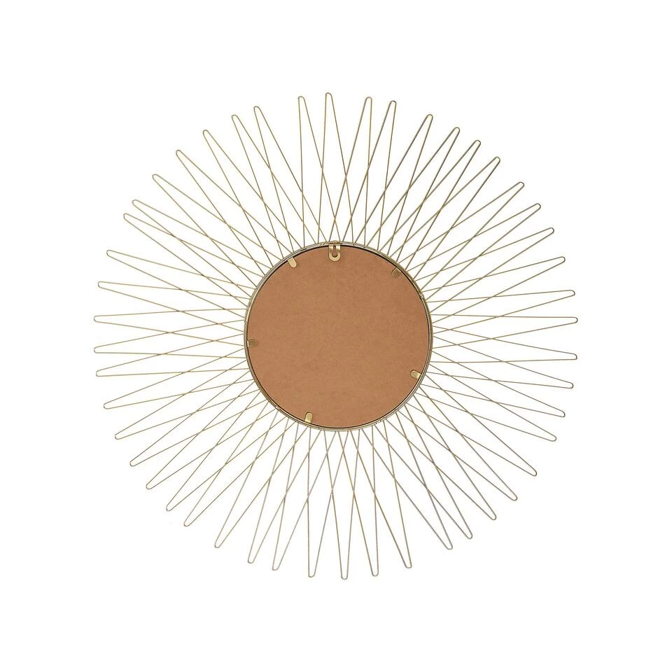 Beliani Wandspiegel SAUMUR - Goud Ijzer, Glas 4 Beliani Wandspiegel SAUMUR - Goud Ijzer, Glas - Afbeelding 4