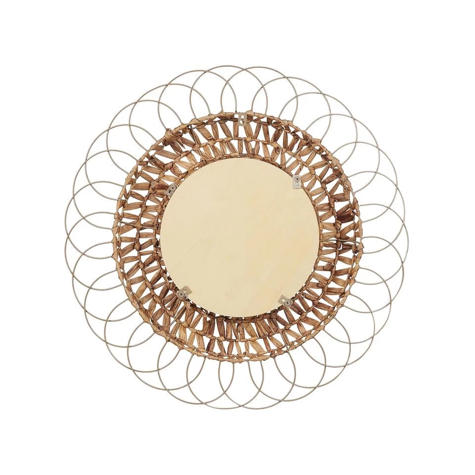 Beliani Wandspiegel PAMOL - Natuurlijk Waterhyacinth 3 Beliani Wandspiegel PAMOL - Natuurlijk Waterhyacinth - Afbeelding 3