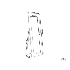 Beliani Staande Spiegel ANSOUIS - Grijs Fluweel 6 Beliani Staande Spiegel ANSOUIS - Grijs Fluweel -Home Decoration Store beab5194afd24fc4bb9350ff92c66562 4