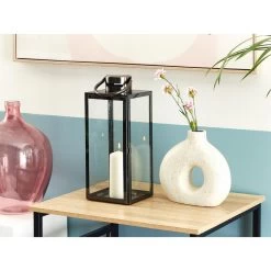 Beliani Windlichtzuilen CYPRUS - Zwart Rvs -Home Decoration Store c9e430dcaa974b9db29f22a6b22f7541