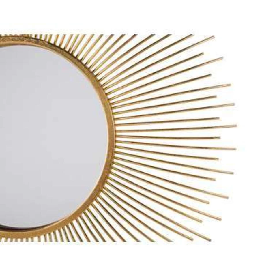 Beliani Wandspiegel CILLY - Goud Metaal 3 Beliani Wandspiegel CILLY - Goud Metaal - Afbeelding 3