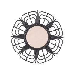 Beliani Wandspiegel PASAKU - Zwart Rotan -Home Decoration Store cb671355215c44dd82824f32860c0253