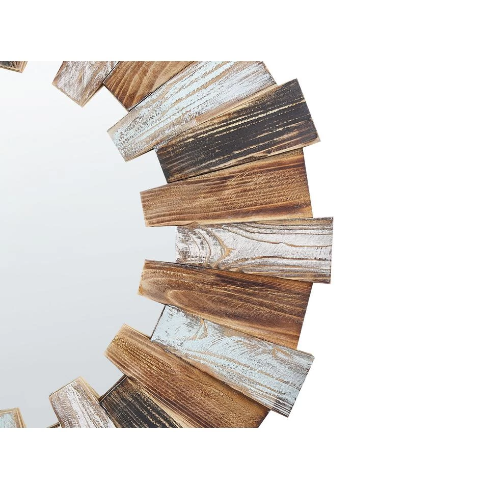 Beliani Decoratieve Spiegel ECATEPEC - Lichte Houtkleur Mdf, Glas 4 Beliani Decoratieve Spiegel ECATEPEC - Lichte Houtkleur Mdf, Glas - Afbeelding 4