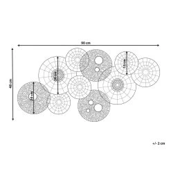 Beliani Wanddecoratie HASSIUM - Blauw Metaal -Home Decoration Store dea3232d22314283a5c483797bc945b4