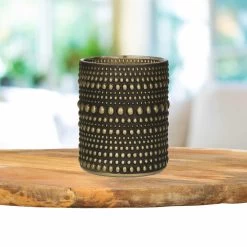 Countryfield Theelichthouder/kaarsenhouder - Zwart/goud - H8 Cm -Home Decoration Store e0004b31040342e181cb8b4590c6ebbf