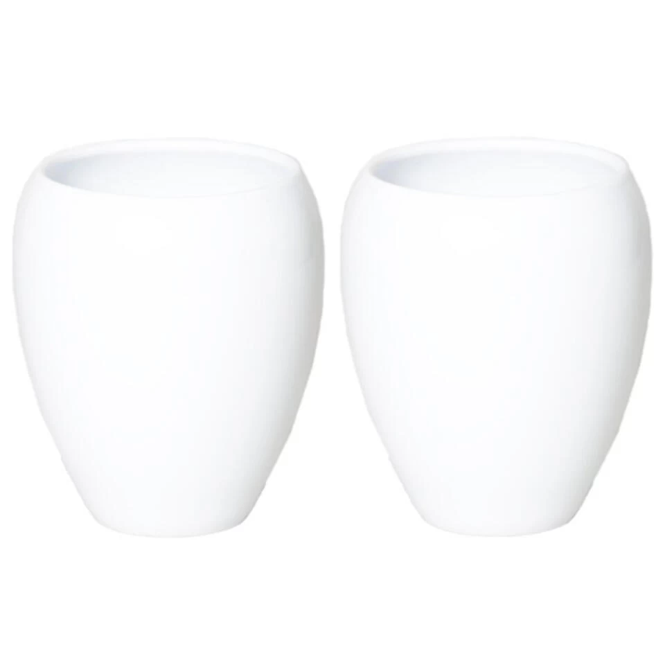 Floran Vaas - Wit - Glanzend - Keramiek - 20 X 23 Cm 3 Floran Vaas - Wit - Glanzend - Keramiek - 20 X 23 Cm - Afbeelding 3