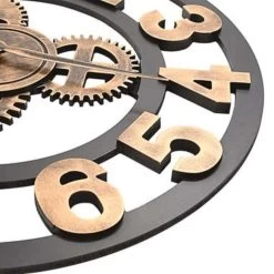 VidaXL Wandklok 58 Cm Metaal Goudkleurig En Zwart -Home Decoration Store e408fbe4da5b4257ad0cd41adc334534