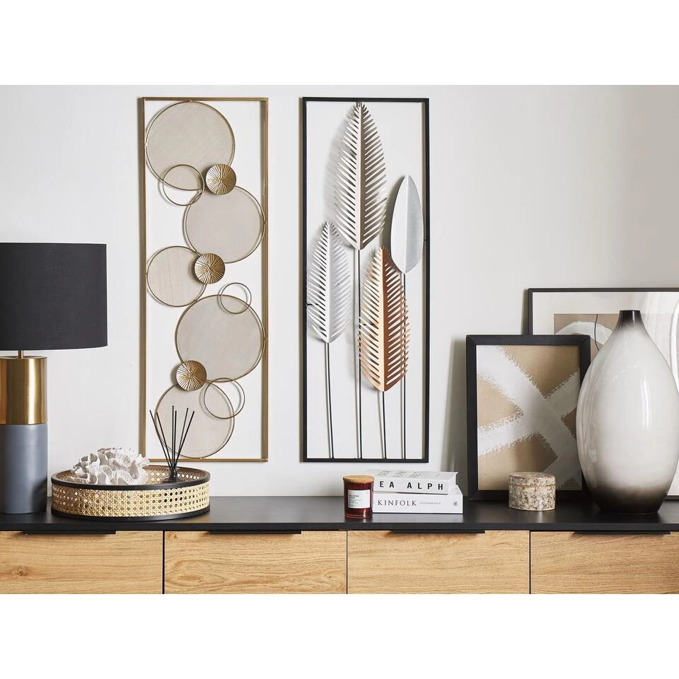 Beliani Wanddecoratie TUNGSTEN - Goud Metaal 2 Beliani Wanddecoratie TUNGSTEN - Goud Metaal - Afbeelding 2