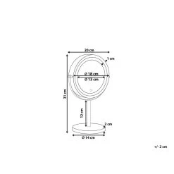 Beliani Make-up Spiegel VERDUN - Zilver Metaal -Home Decoration Store e79c143efbbc4196a117e4c4e24581f7