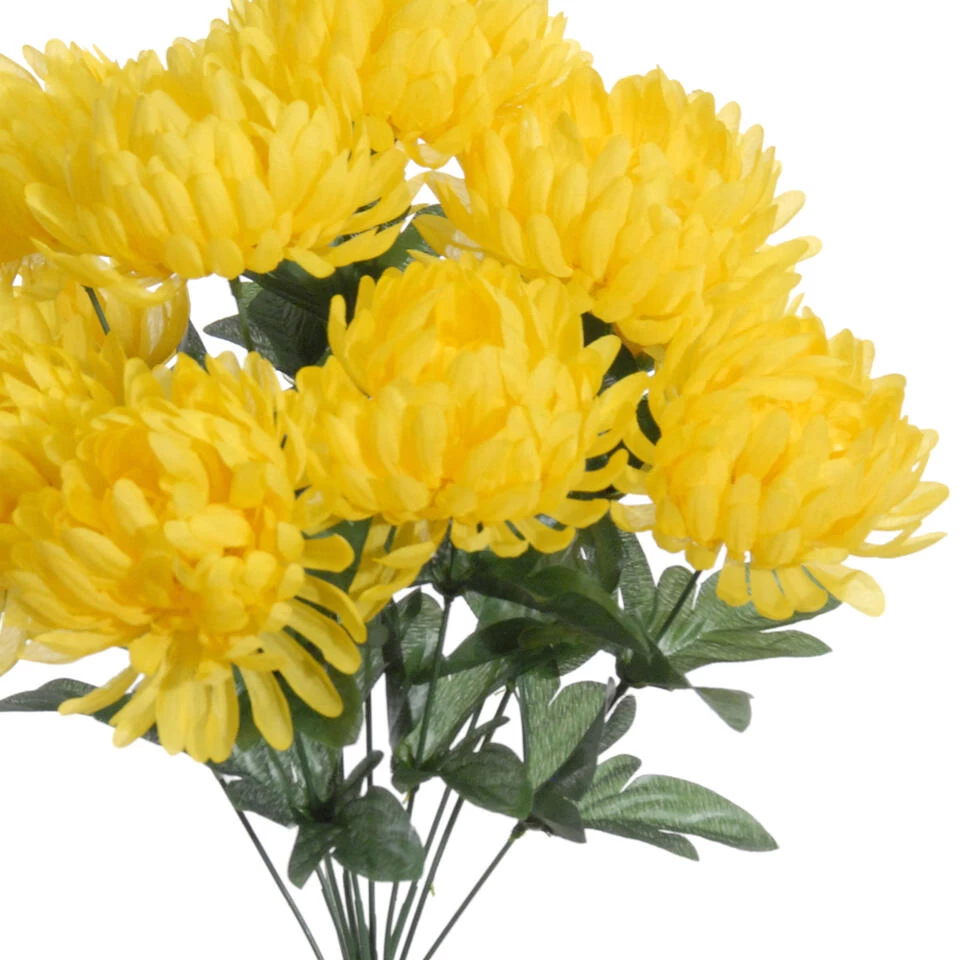 Louis Maes Kunstbloemen Boeket Rozen - Geel - H45 Cm 2 Louis Maes Kunstbloemen Boeket Rozen - Geel - H45 Cm - Afbeelding 2