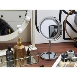 Beliani Make-up Spiegel VERDUN - Zilver Metaal -Home Decoration Store f7847df878744974b2f21bd229a8ef97