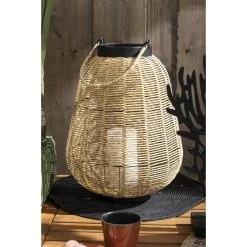Lantaarn Finn - Naturel - Kunststof - 35xø27 Cm -Home Decoration Store sf 54131005 1010