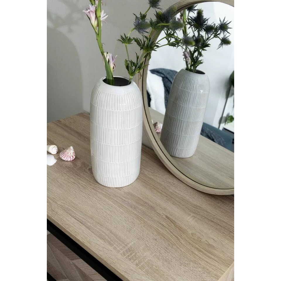 Vaas Blossom - Offwhite - Keramiek - 27,5xø13 Cm 3 Vaas Blossom - Offwhite - Keramiek - 27,5xø13 Cm - Afbeelding 3