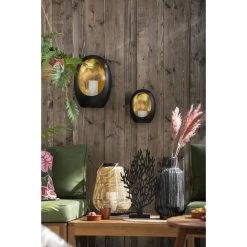 Windlicht Brugge - Zwart - 38x27x16 Cm -Home Decoration Store sf 71314675 1011